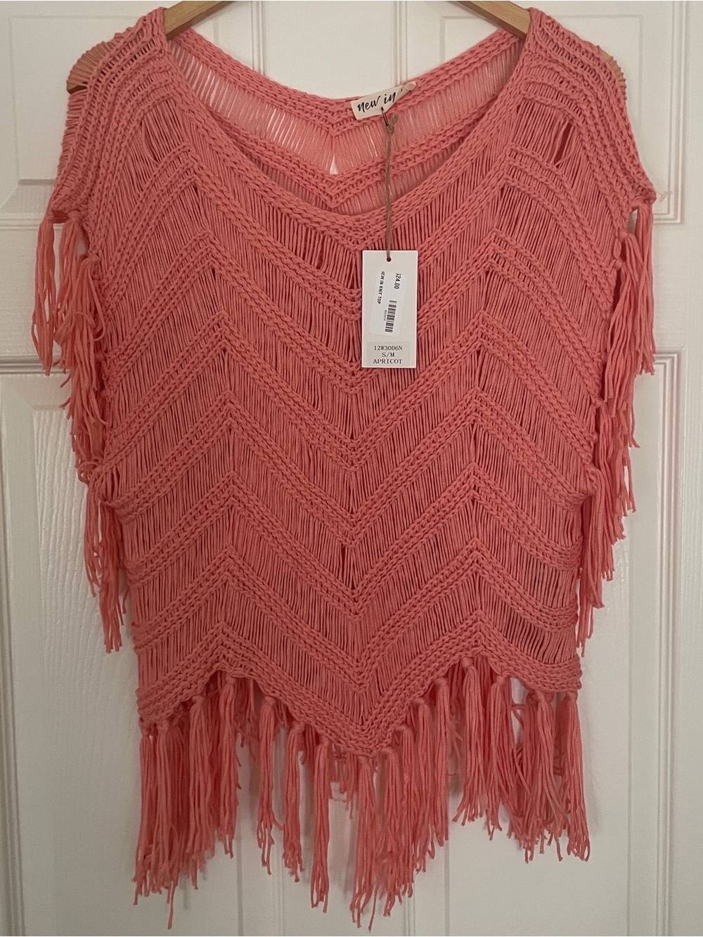 🪸 Women’s Crochet Fringe Coral Sweater 🪸